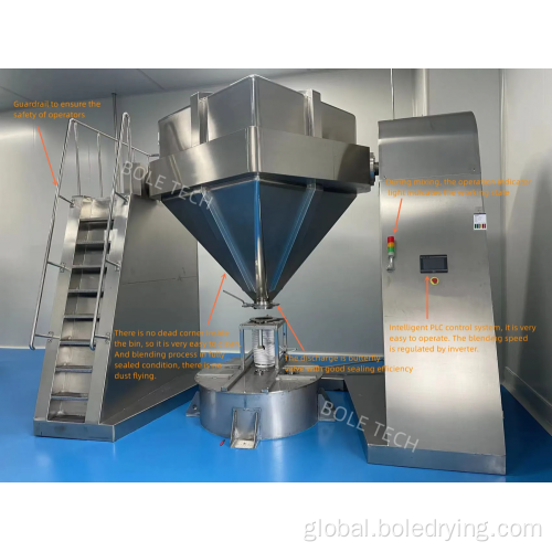 Powder Bin Blender Pharmaceutical Powder Mixing Machine Square Cone Mixer Factory